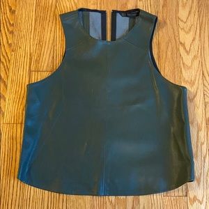 Zara faux leather top